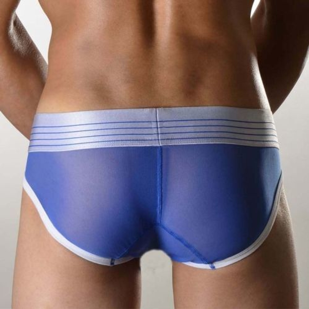 Мужские трусы слипы синие в сетку DOOP Blue Brief