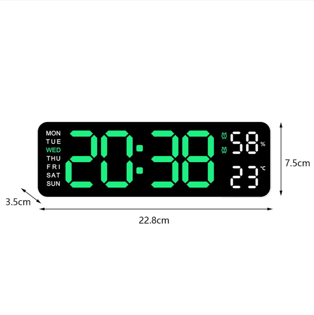 Часы настольные LED MIRROR NO.: 5503 Green&White