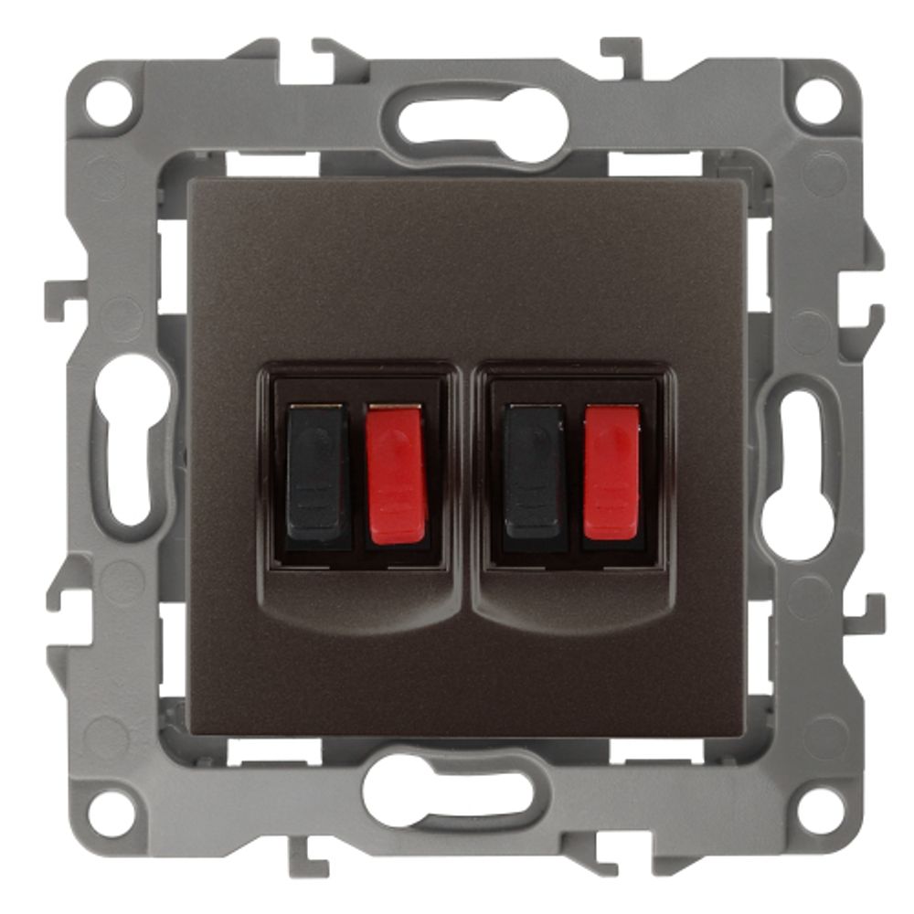 12-3112-13 ЭРА Розетка аудио двойная, IP20, Эра12, бронза