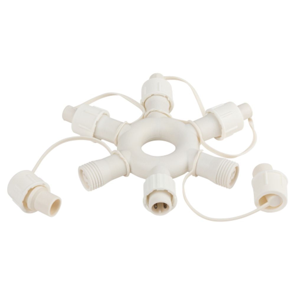 Разветвитель ЭРА ERAPS-OR2 круговой для гирлянд 6 гнезд IP44 ПВХ 24 В | Профессиональное праздничное и новогоднее освещение