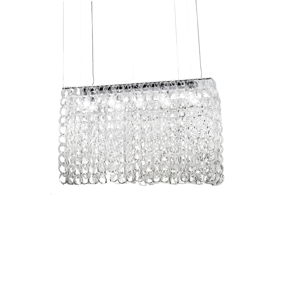 Pendant design lamp Giogali SP RE1 by Vistosi (Clear)