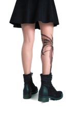 Колготки с принтом в виде девушки в краске (Размер: S-M-L) (Цвет: бежевый)