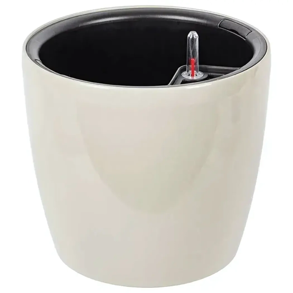 Кашпо АНФА D280мм с вставкой и с автополивом Кремовый