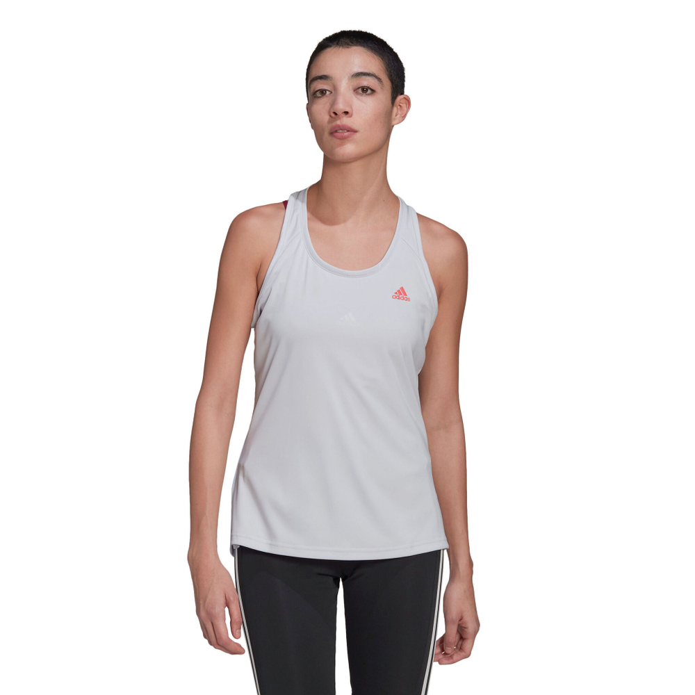 Женская теннисная майка adidas 3-Stripes Tank Top Women - Grey, Pink