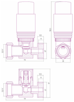 Автоматический терморегулятор Сунержа прямой G 1" НР х G 3/4" НГ