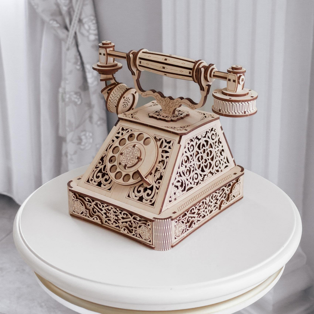 Деревянный конструктор Ретро Телефон (EWA)