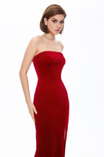 Платье длинное с разрезом