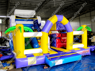 Коммерческий батут "Белый клык" с немеханизированной головой, размер 6*5*4 м