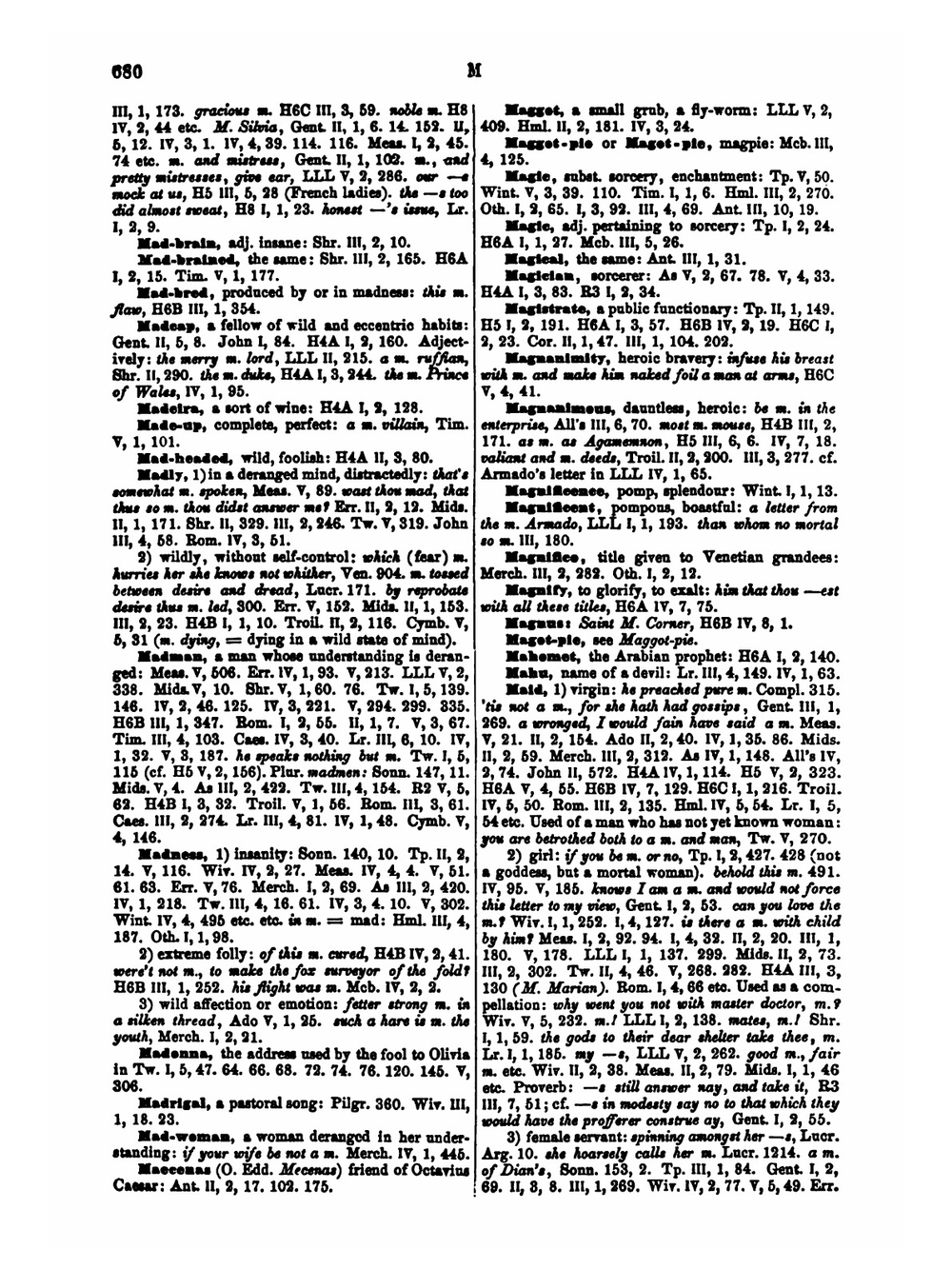 Shakespeare-Lexicon. Volume 2. M-Z | Alexander Schmidt