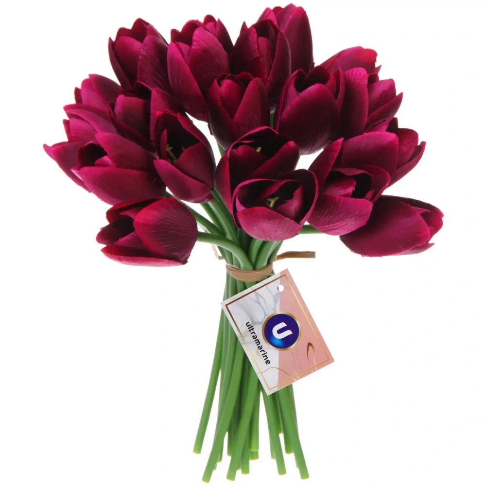 Цветы искусственные «Нежные тюльпаны» букет 20шт 23см лиловые