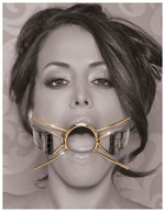 Кляп-расширитель золотой Fetish Fantasy Gold Deluxe Spider Gag (Цвет: черный с золотым)