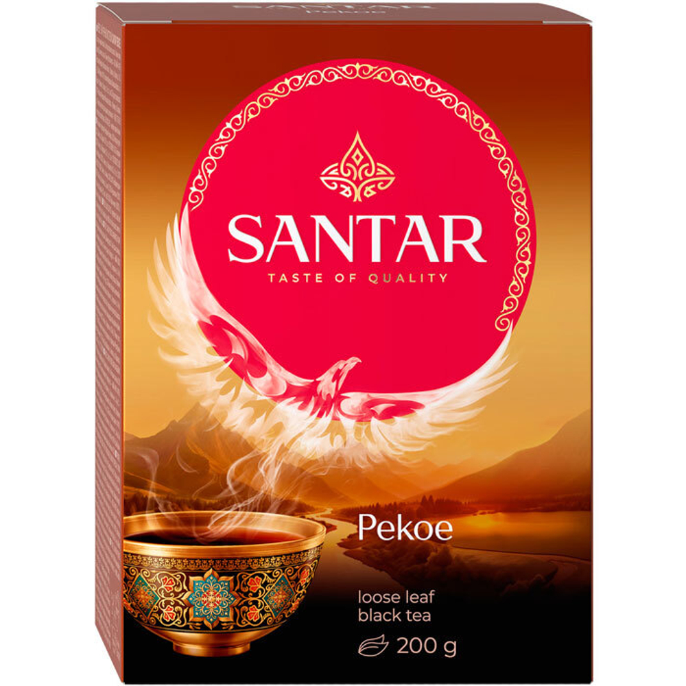 Чай SANTAR Пекое черн.лист сред. 200гр 0489