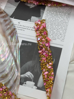 Тесьма термоклеевая розовая золото