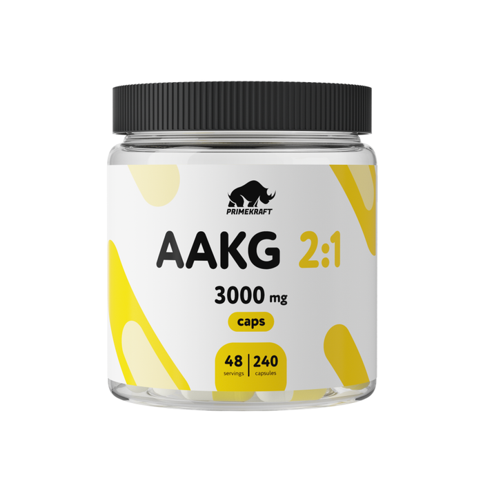 Аргинин альфа-кетоглутарат ААКГ, AAKG 2:1:1, Prime Kraft, 240 капсул