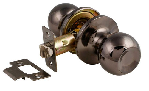 Защелка-Комплект  S-Locked 6072-05 PS BH круглая пустая НИКЕЛЬ ЧЕРНЫЙ /117301