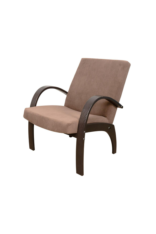 Кресло  Дэнди (Плёс) арт.GS-63987 1 уп (каркас венге, ткань Ultra Chocolate- коричневый)