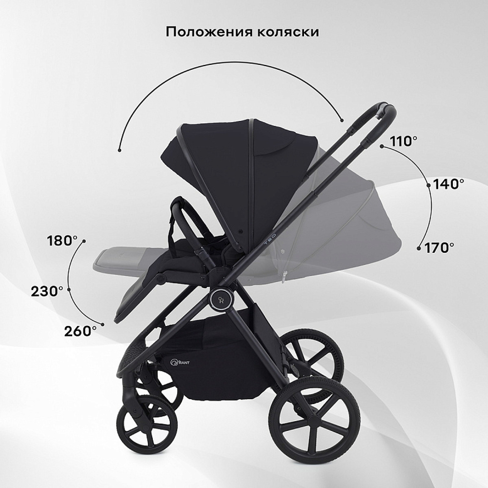 Детская коляска Rant Teo 2 в 1 Black
