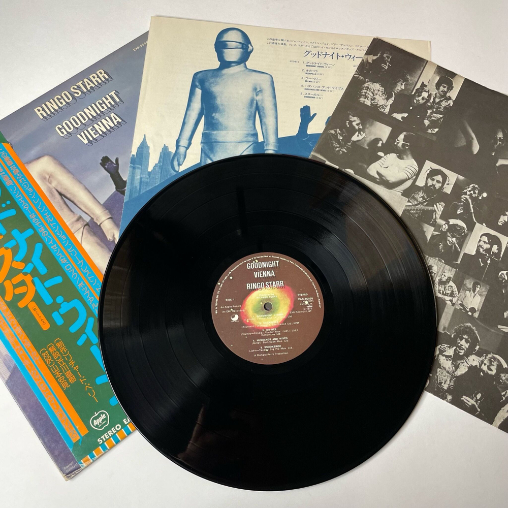 Винтажная виниловая пластинка LP Ringo Starr Goodnight Vienna (Japan 1974) (Obi) All By Myself