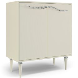 Комод Арт Колор matte Классик Сильвер с 2 полками Кремовый белый матовый