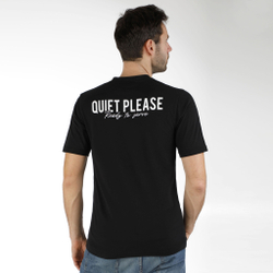 Мужское теннисное поло Quiet Please Ready To Serve T-Shirt Men - Black, White