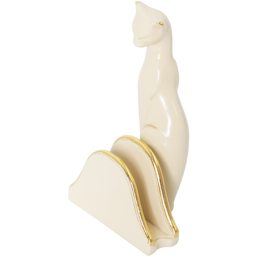 Салфетница Кошка Грация Айвори