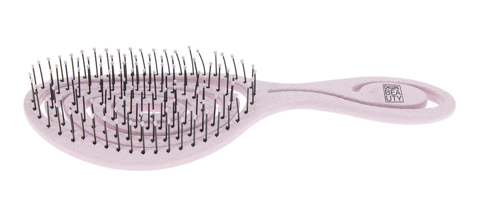 DBEF2-Lilac Щетка Dewal Beauty серия "Eco-Friendly", продувная, с нейлоновым штифтом, форма улитка,