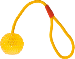 Flamingo Игрушка "Мяч на верёвке" ф 6,5см/38см, прочная термопластичная резина