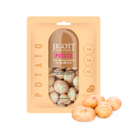 Маска для лица Jigott Potato Real Ampoule Mask тканевая Картофель 27 мл