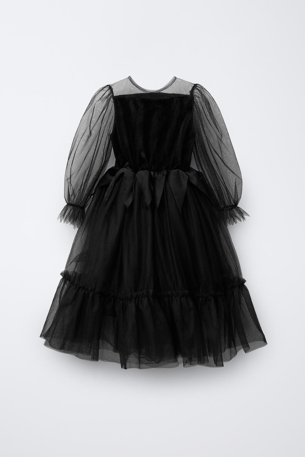 ZARA ПЛАТЬЕ ДЛЯ КОСТЮМА ВЕДЬМЫ, ЧЕРНЫЙ