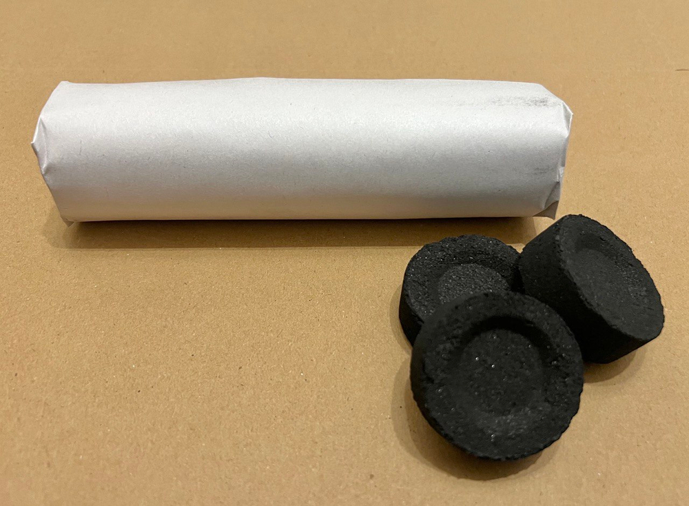 Уголь "Русский уголек" Ø 40 мм древесный (1 колб/10шт.)