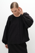 Блуза пышная из фактурного хлопка