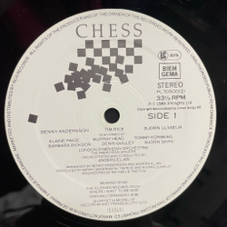 Винтажная виниловая пластинка LP Benny Andersson, Tim Rice, Bjorn Ulvaeus Chess Шахматы Мюзикл (Germany 1984)