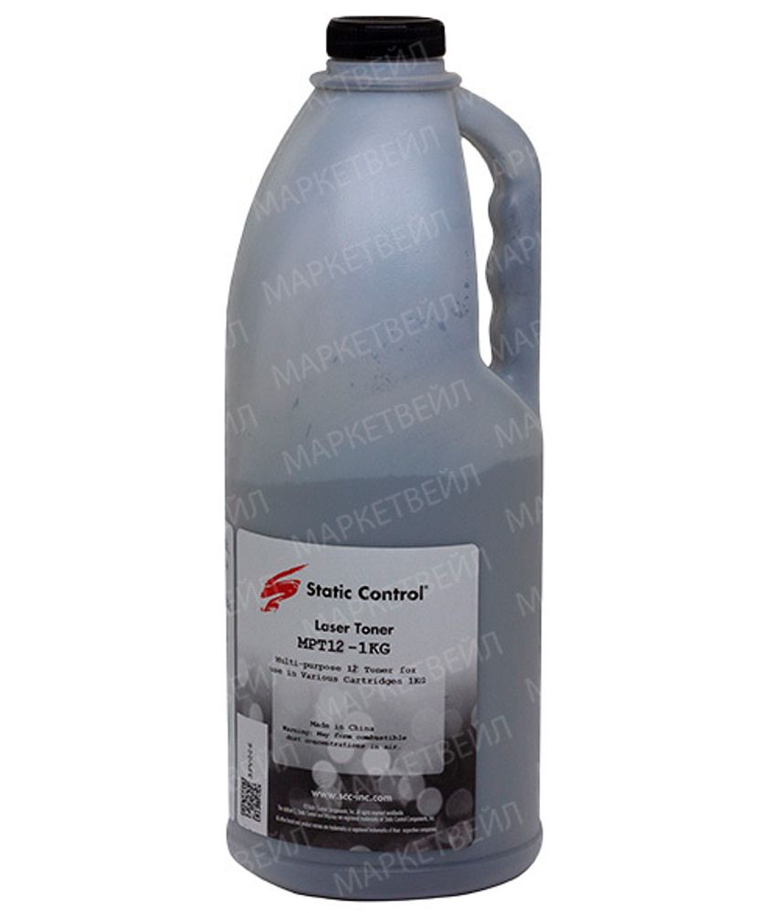 Тонер Static Control для HP LJ 1010/1160/1320, MPT12, Bk, 1 кг