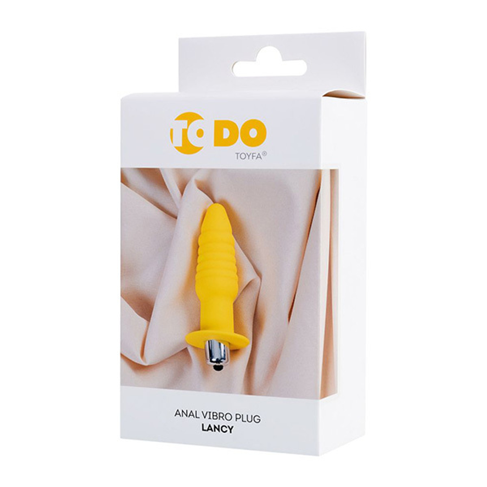 Желтая анальная вибровтулка 11см ToyFa ToDo Lancy 358008