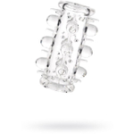 Насадка на пенис с бусинами и усиками (прозрачный) (Цвет: прозрачный)