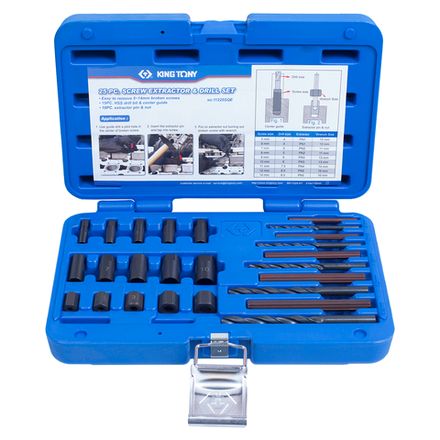 Цена на KING TONY (11225SQ) Набор экстракторов и сверел, 25 предметов