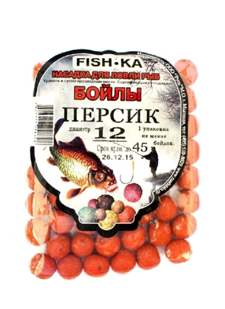 Бойлы "Fish.ka" мини персик 8-10мм 20мл