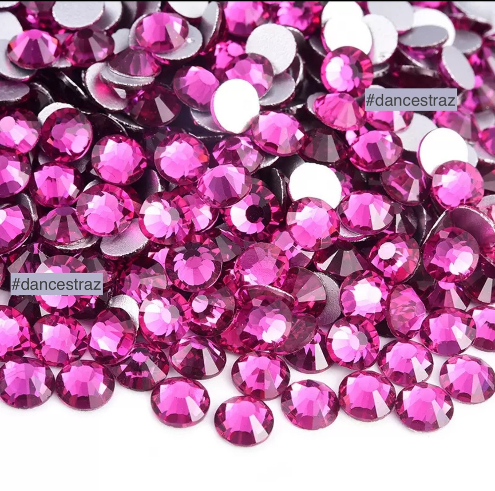 Стразы клеевые, Fuchsia, P30, SS34, 288, (F2)