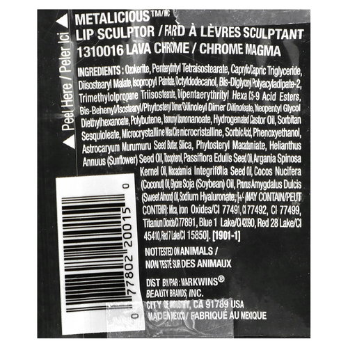 Black Radiance, Metalicious, блеск для губ, 1310016 лавовый хром, 2,2 г (0,077 унции)