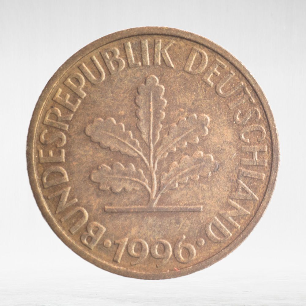 Germany, 10 Pfennigs, 1996, (Stuttgart Mint - "F"), VF