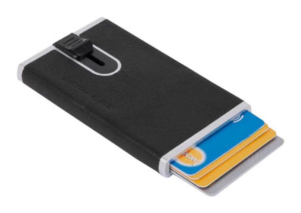 Чехол для кредитных карт Piquadro Black Square черный из натуральной кожи (PP4825B3R/N) 2
