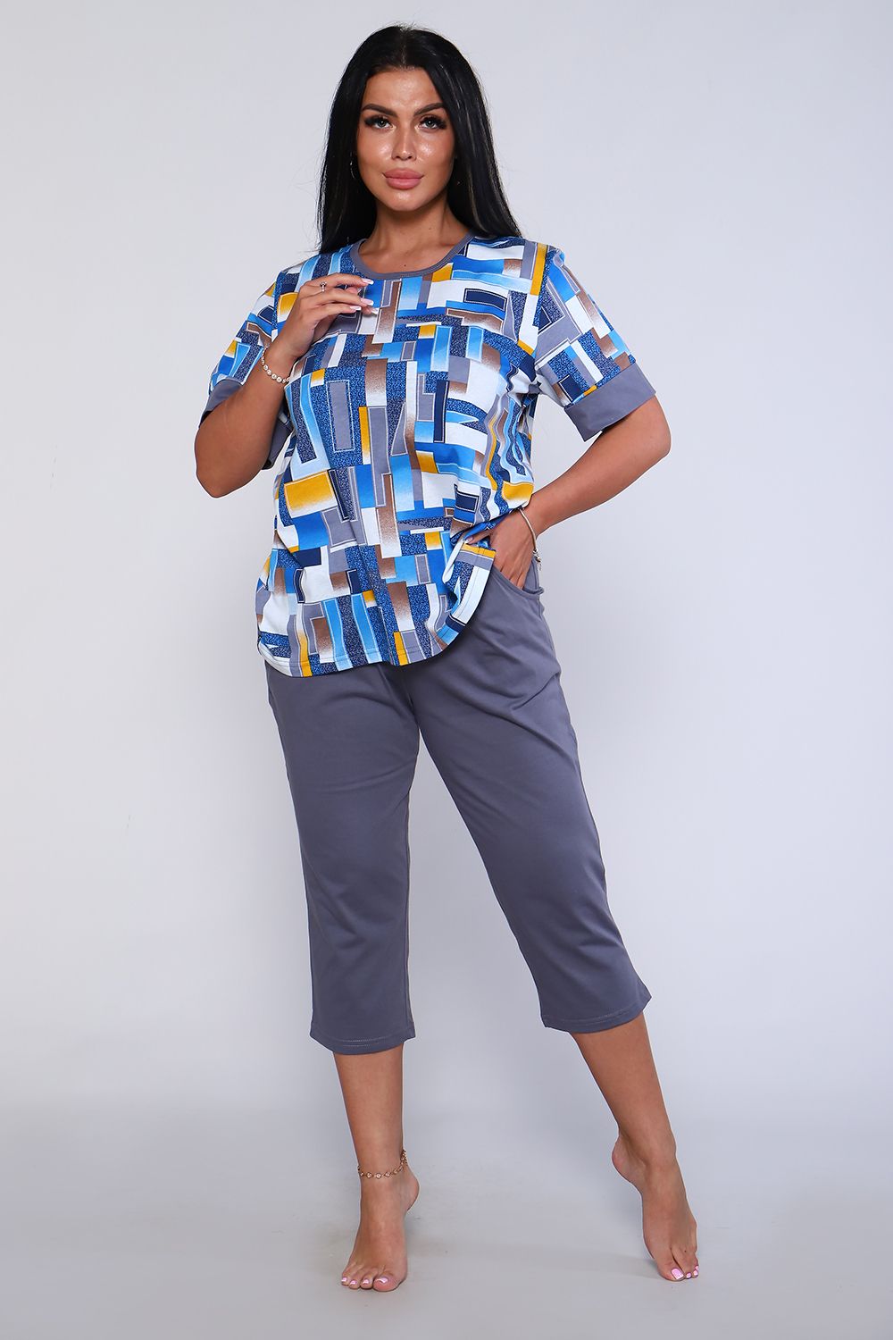 Женский костюм с бриджами 70065 Натали (Акция)