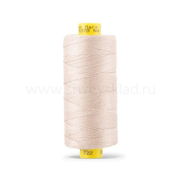 Нитка Gutermann Mara 30 (300 метров), 1 кат., для отстрочки | 722 св.бежевый
