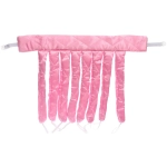 Мягкие атласные бигуди на ленте «KUDRI», цвет розовый, 53-63 на 30см