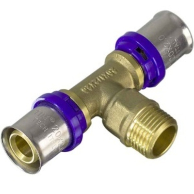 Тройник  Пресс  16  х 1/2нр. х 16 "TIM" 13/104