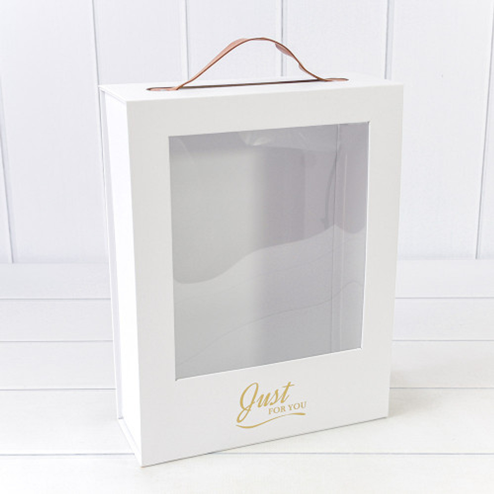 Коробка сборная 25х9.5х33 см на магнитах (Белый)