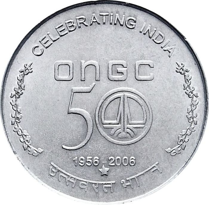 5 рупий 2006 Индия «50 лет ONGC»