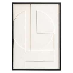 Фактурное панно с эффектом 3D Minimalism, 50х70 см, белый\бежевый