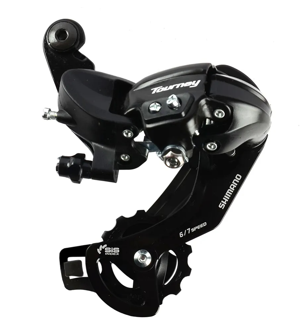 Переключатель задний Shimano Tourney RD-TY300 на 6/7/8 скоростей, с креплением на петух.