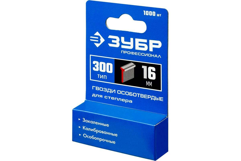 Гвозди для степлера ЗУБР тип 300 16 мм 1000 шт. 31643-16